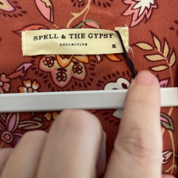 Spell Pink Tiered Sundress with Bishop Sleeves - Picture 4 of 11